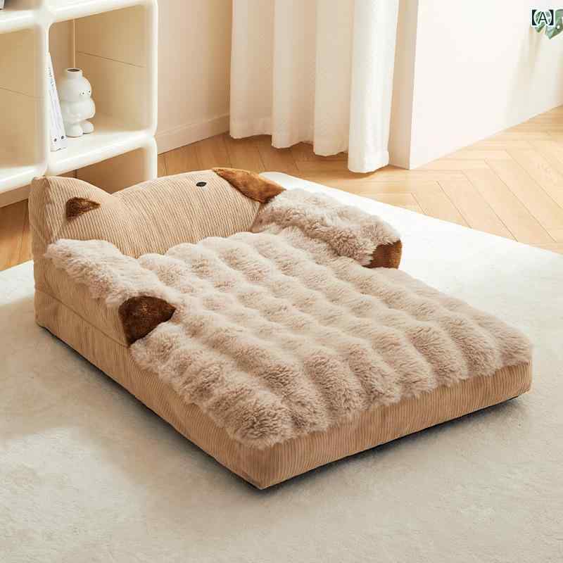 犬用ベッド 洗えるカバー取り外し可能 ソファベッド 中型犬小型犬トイプードルビションフリーゼ ペットクッション 室内用ペットソファー シンプルベーシック定番スタンダードカジュアルナチュラル