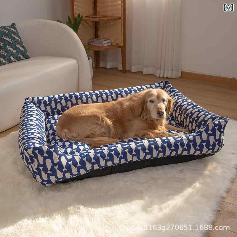 犬用臥榻 大型犬 中型犬 洗える覆いかぶせる取りはらい能力のある 長椅子臥榻 クッションペットベッド 犬設備愛玩動物設備ゴールデンレトリバーアラスカンマラミュートシンプルベーシック定番判定基準自然的