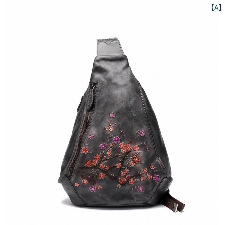 リュックサック レディース 革 牛革 3way ショルダーバッグ ボディバッグ 型押し加工 通勤 通学 おしゃれ レザー レトロ アンティーク風 鞄 かばん カバン 斜めがけ 肩掛け 背面ポケット 大容量 大人｜やすらぎマーケット 9,049円