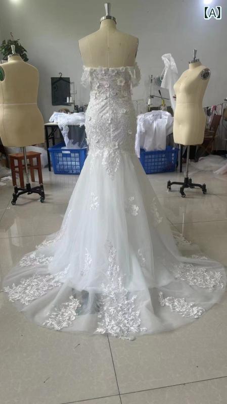 ウェディングドレス レディース マーメイドライン ロングトレーン 結婚式 披露宴 総レース前撮り二次会フォトウェディングエレガント上品シンプルベーシック定番スタンダードカジュアルナチュラル|やすらぎマーケット