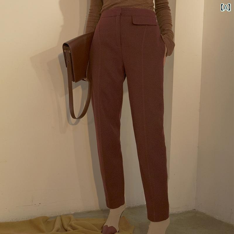 テーパードパンツ レディース 御機嫌酉の方角 朦々たる ボトムス 心地よい ゆる影ぼうし体型押しかぶせるロング丈シンプルベーシック定番標準尺度自然的美脚影ぼうし生あたたかい原料品感ゆったりたわい無い酉の方角天然ゴム普段使い走り執務室通い通学お出かけ好いたらしいめ無地雅びやか