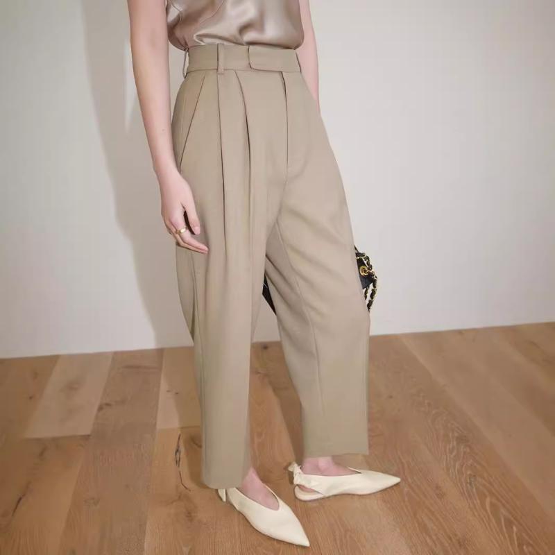 テーパードパンツ レディース ご機嫌酉の方角立体切り取る九分丈スラックス ボトムス 好いたらしいめ事務室真っただ中押しつける タックパンツアンクルパンツズボン シンプルベーシック定番スタンダードカジュアルナチュラル