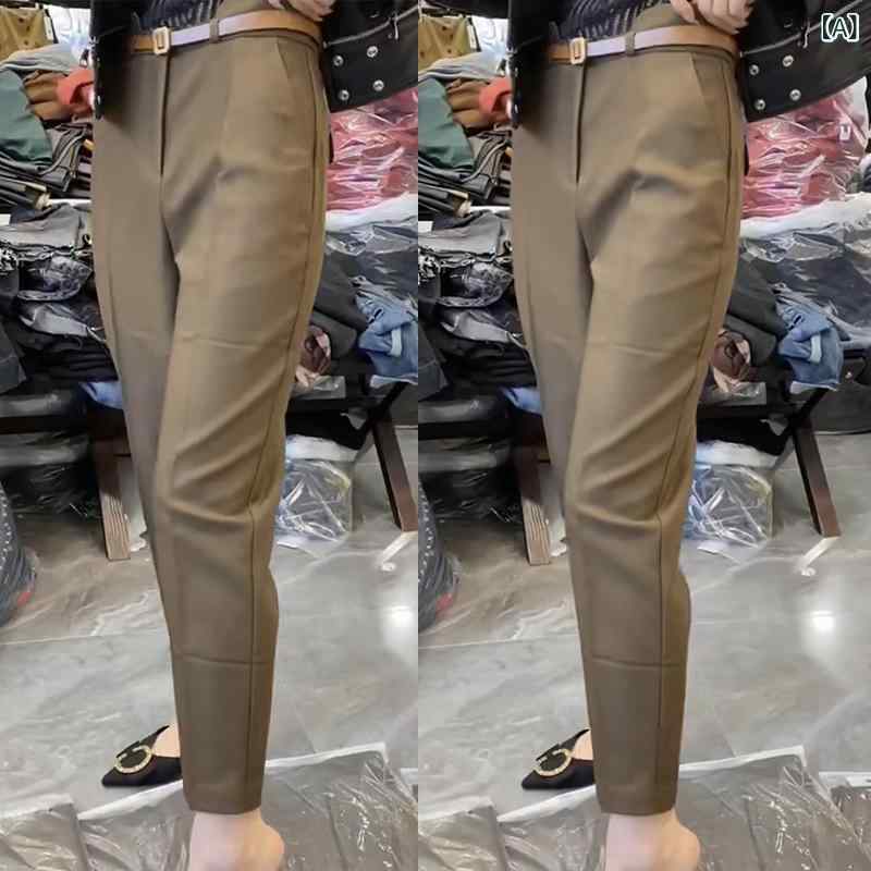 テーパードパンツ レディース ご機嫌酉の方角 タック入り口・入口 スラックス 心地好い 好いたらしいめロングパンツボトムス無地ベーシックスタンダードシンプル定番自然的
