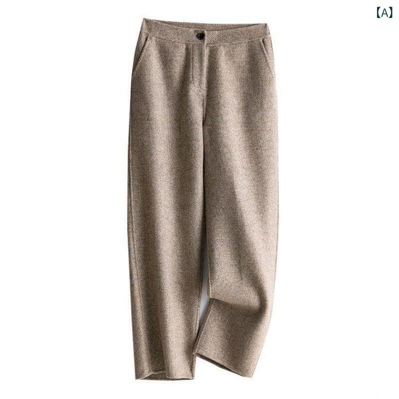 テーパードパンツ レディース センタープレス 美脚シルエット 厚手 九分丈 アンクル丈スラックスオフィス通勤体型カバーボトムスゆったり無地シンプルベーシック定番スタンダードカジュアルナチュラルシンプルベーシック定番スタンダード