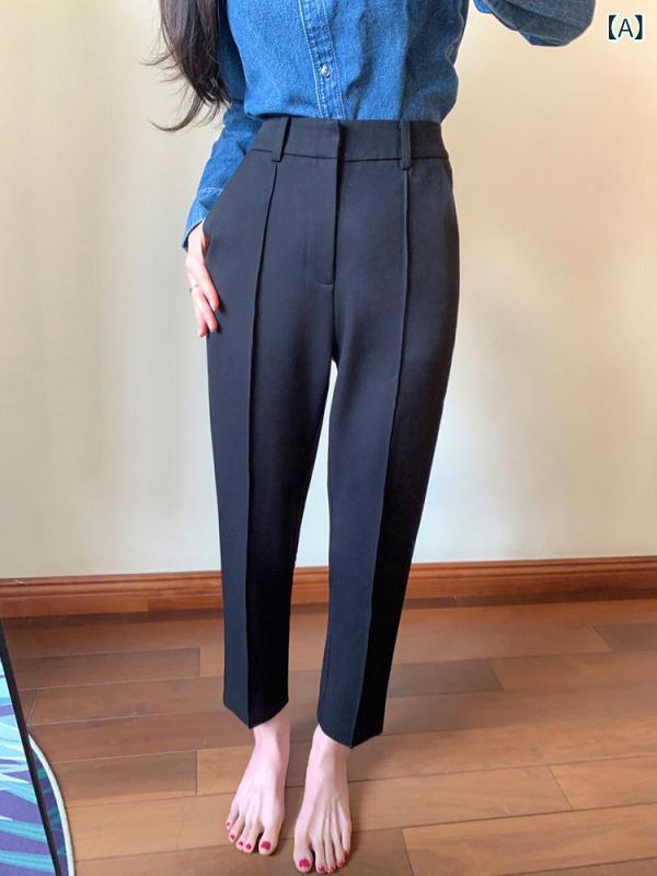 テーパードパンツ レディース 御機嫌酉の方角 九分丈 アンクル丈 か細い影ぼうし レトロ好いたらしいめオフィスカジュアルボトムスズボンスラックスブラックシンプルベーシック定番判定基準自然的