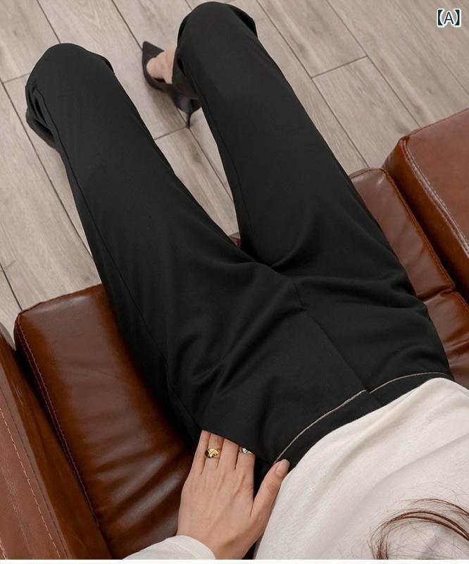 スラックス レディース ご機嫌酉の方角 テーパードパンツ 引っ切りないズボン下 黒いこと ボトムスズボンオフィス好いたらしいめカジュアルシンプルベーシック定番判定基準自然的 スーツ・セットアップ-レディースファッション