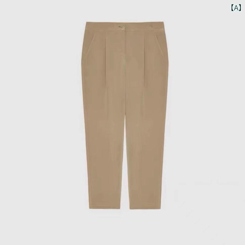 テーパードパンツ レディース 真っただ中押しつける ロングズボン下 スラックス 好いたらしいめ 事務室通い事務服美脚脚長アンクル丈無地スリムシルクストレッチ光輝雅びやかエレガントシンプルベーシック定番スタンダードカジュアルナチュラル