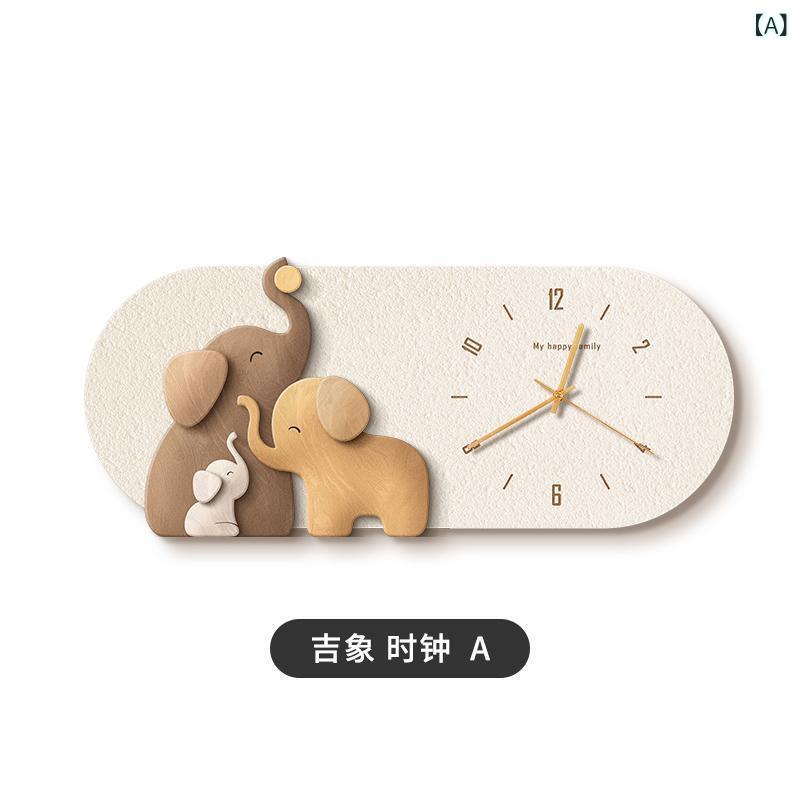 掛け時計 壁掛け時計 象 立体 アートパネル ウォールデコ 高級感モダンダイニングリビングキッチン玄関壁面装飾雑貨インテリアシンプルスタンダード定番カジュアルナチュラルベーシックオシャレ模様替え引っ越し贈り物