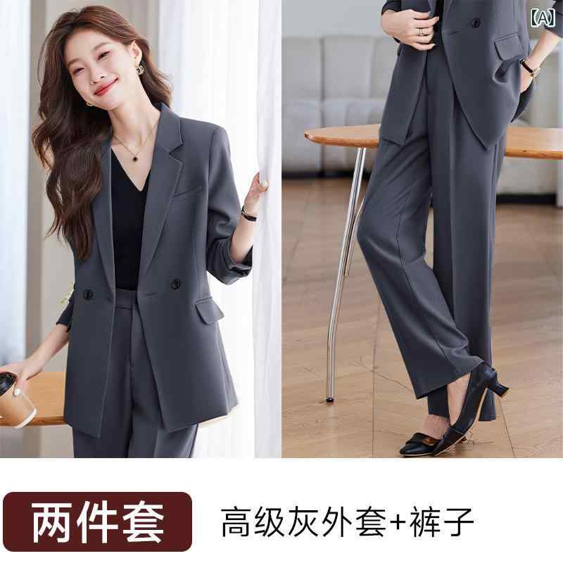 パンツスーツ 上下セット セットアップ テーラードジャケット きれいめ 通勤 フォーマル 事務服 2点セット 春秋 レディース 大きいサイズ 体型カバー 30代 40代 50代 母親 上品