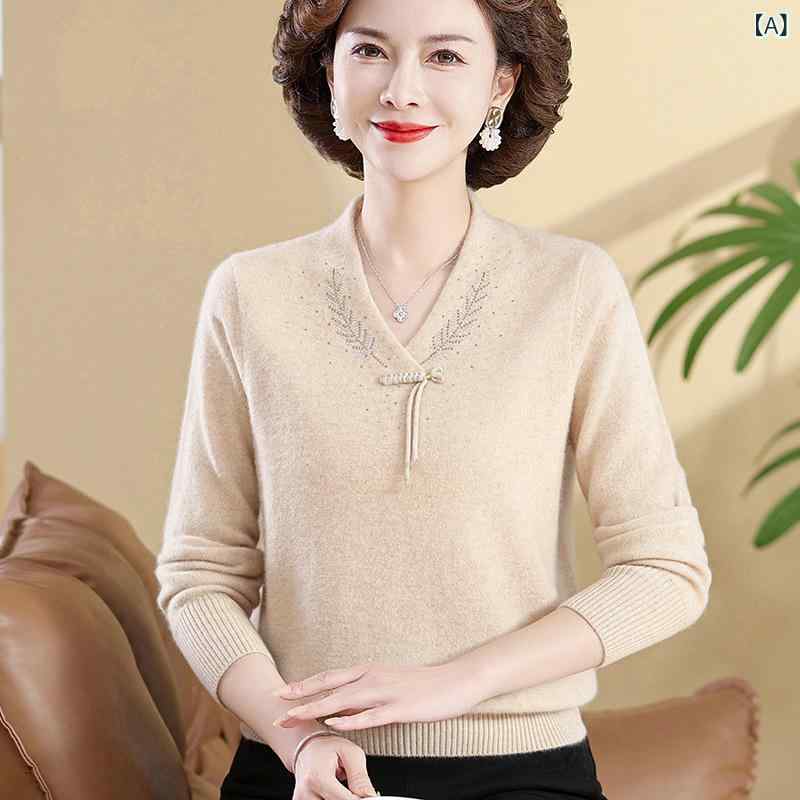 カシミヤセーター Vネック ミセス 婦人服 長袖 極細繊維使用 保温性重視 チクチクしない肌触り 百貨店品質 お呼ばれ着 冠婚葬祭 母の日ギフト 敬老の日 60代 70代 80代 シニア ファッション トップス 暖かい 柔らかい 肌馴染み抜群 ゆったり設