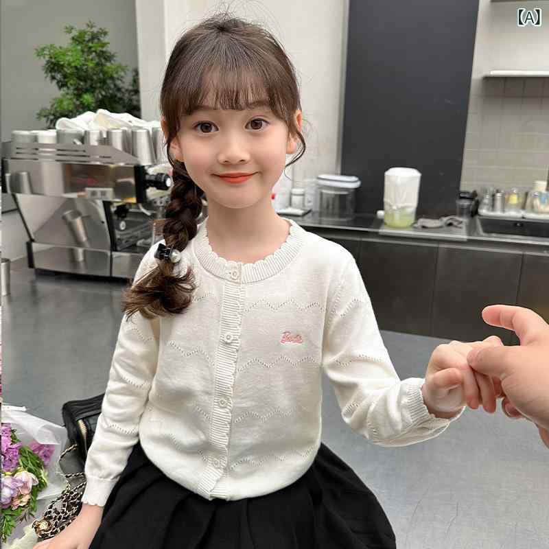 キッズ カーディガン 女の子 綿100% ニット 長袖 薄手 羽織り 冷房対策 日焼け予防 肌に優しい 素材 子供服 女児 ジュニア トップス 無地 通園 通学 お出かけ シンプル 柔らかい 伸縮性 吸湿性 体温調節 洗える 丸洗いOK 快適 持ち運