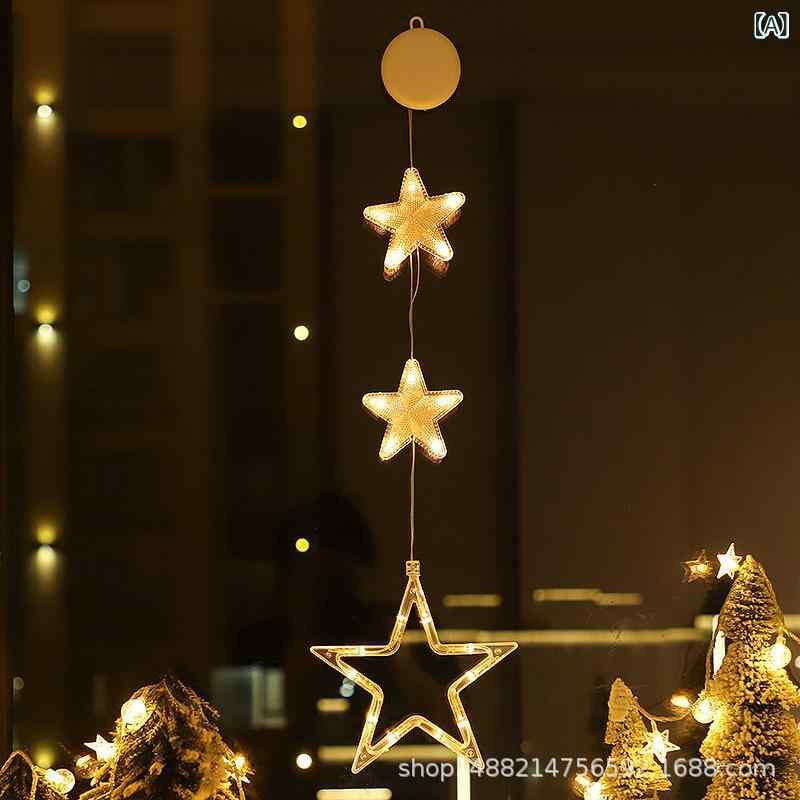 クリスマスライト LED イルミネーション 吸盤式 窓ガラス用 空間演出 コードレス デコレーション 室内装飾 ホームパーティー サンタクロース 雪だるま 星 モチーフ 乾電池式 貼り付け おしゃれ ライティング インテリア パーティーグッズ イベント