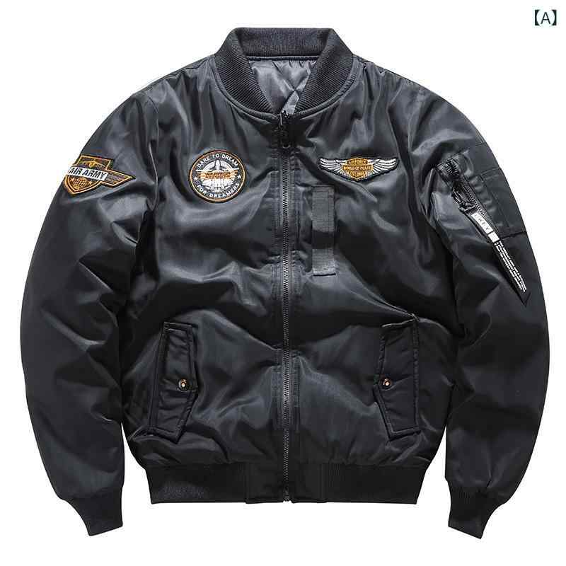 MA1 メンズ ジャケット 中綿 リバーシブル ブルゾン ビッグシルエット 厚手 防寒 ミリタリー ストリート アウター フライトジャケット ワークウェア カジュアル 秋冬 重ね着 コーデ 通学 通勤 作業着 ジャンパー 上着 防風 撥水 保温 着回し｜やすらぎマーケット