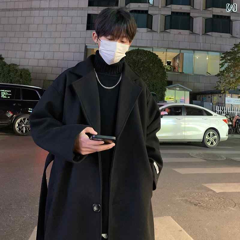 チェスターコート メンズ ロングコート 冬服 メルトン 厚手 暖かい スタイリッシュ ビジネス カジュアル 通勤 通学 膝丈 アウター 無地 襟付き 防寒着 上着 ジャケット シンプル スリム 質感 テーラード 大人 コーデ 男性 ファッション 重ね着