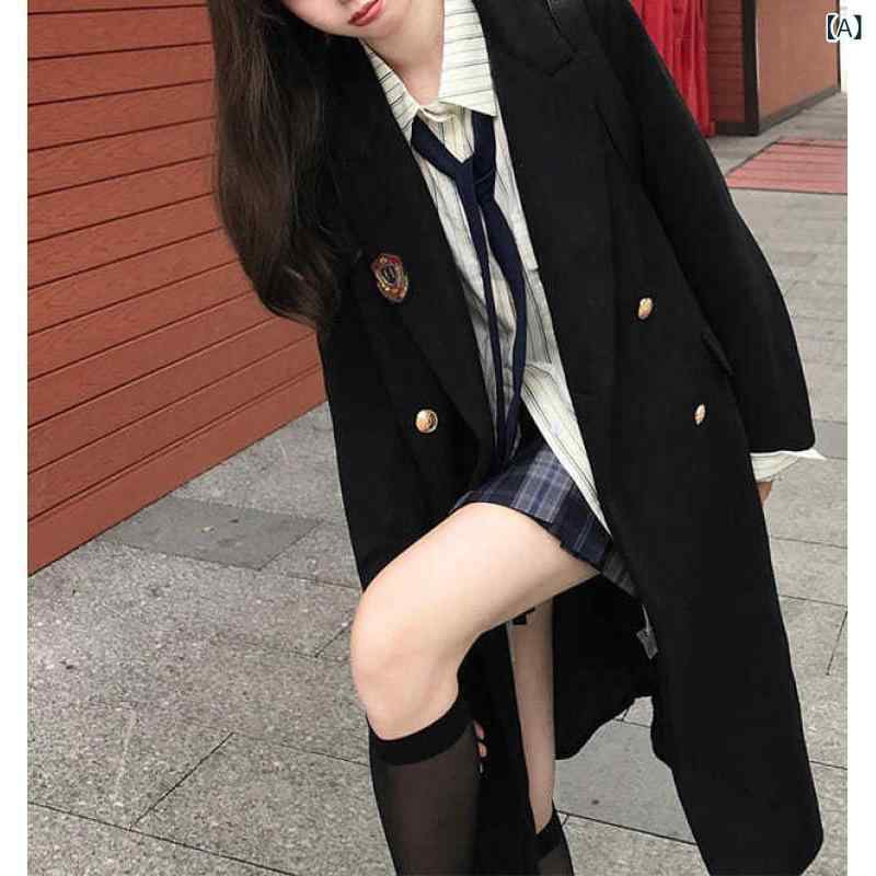 学院厚地の外套 ユニフォーム 通学 JK 記号入り口・入口ダブル名取り草 縦伝達ルート目立たすか細い影ぼうし 密集して朦々たるメルトン原料品召しかかえる 型崩れしにくい牢固たるな仕立てもの 冷ややかさ地相応う本格防寒遣りくち 重ね着しても着苦しくないゆとり心積もり 女子高生 高校生 卒式 雅びやかな影ぼうしの