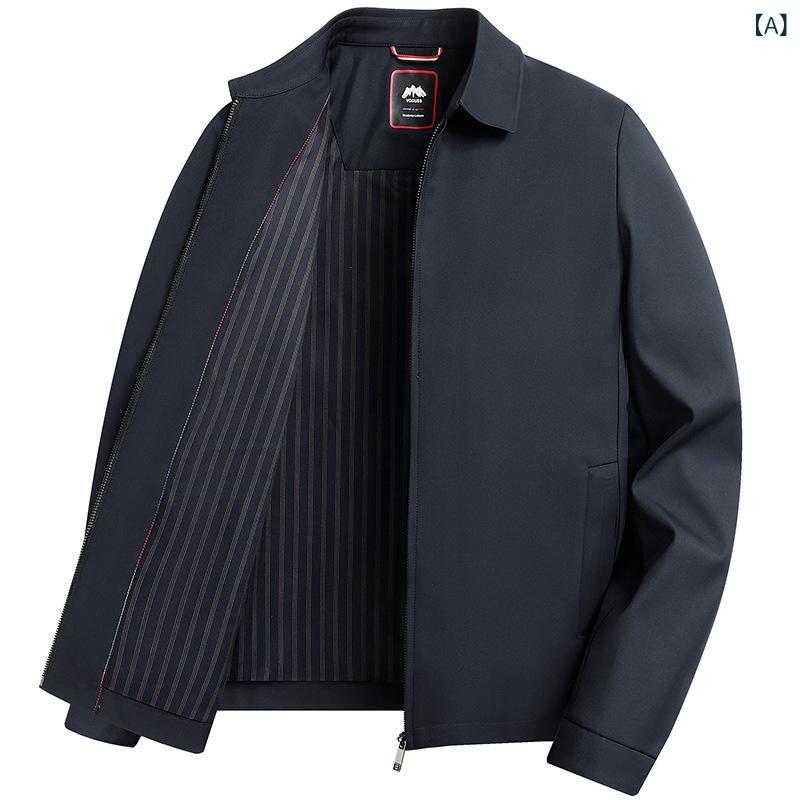 ジャケット メンズ 50代 60代 ビジネス スイングトップ 立ち襟 軽量 ブルゾン 紳士服 通勤 40代 ライトアウター 高密度 ジップアップ 羽織り 秋 春 無地 上着 父の日 贈り物 落ち着いた ミドルエイジ スタイル コーディネート ク｜やすらぎマーケット