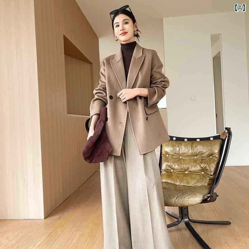 ロングコート レディース ウール カシミヤ ダブルフェイス 膝丈 細見え 暖か 軽量 チェスターコート アウター 通勤 冠婚葬祭 フォーマル きれいめ 高級感 裏地なし 重ね着 秋冬 羽織り 防寒 テーラード 襟付き ミセス 30代 40代 小柄 ファッ|やすらぎマーケット