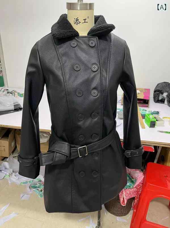 レザージャケット レディース ライダース ロング丈 襟ファー エコファー 裏ボア 暖かい 防寒着痩せ シルエット フェイクレザー 柔らかい アウター カジュアル 通勤 お出かけ ファッション 裏起毛 撥水性 細見え 大人 きれいめ 秋冬 防風 保温性