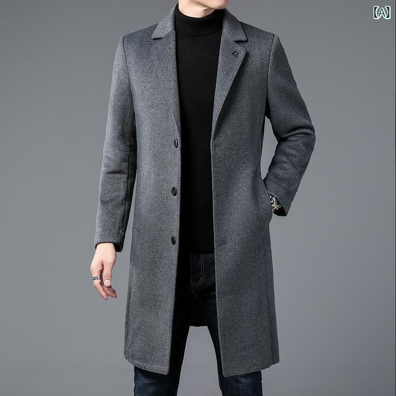 ウールコート メンズ チェスターコート 40代 50代 紳士服 ダブルフェイス 軽量 高級感 ビジネス カジュアル 通勤 冠婚葬祭 アウター 上着 ハーフコート フォーマル オフィス 普段使い 贈り物 ギフト お父さん 旦那様 シンプル 落ち着いたデザイ