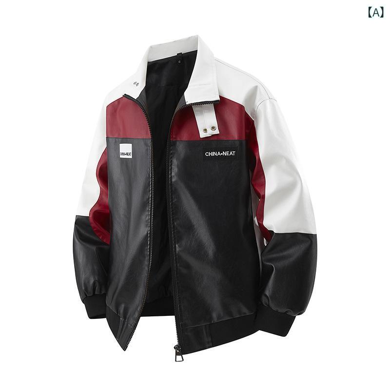 レザージャケット メンズ 大きいサイズ ライダースジャケット ブルゾン ビッグシルエット 防寒性 高級感 フェイクレザー 撥水 耐久性 ツーリング カジュアル ストリート 紳士 男性 アウター 長く愛用 シンプル 定番 防風 秋冬 動きやすい 軽い 快