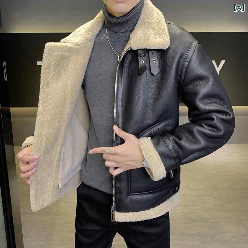 ムートンジャケット メンズ アウター 冬服 防寒 裏ボア 朦朦たる 生あたたかい 軽さ ライダースジャケット フェイクレザー 上衣 ミリタリー 心地好い 上衣 保温 寒さ打つ手 厚地の外套 羽織り 表どおり 防風 耐久性 普段使い走り 成人男性服 秋冬 コーデ ワー