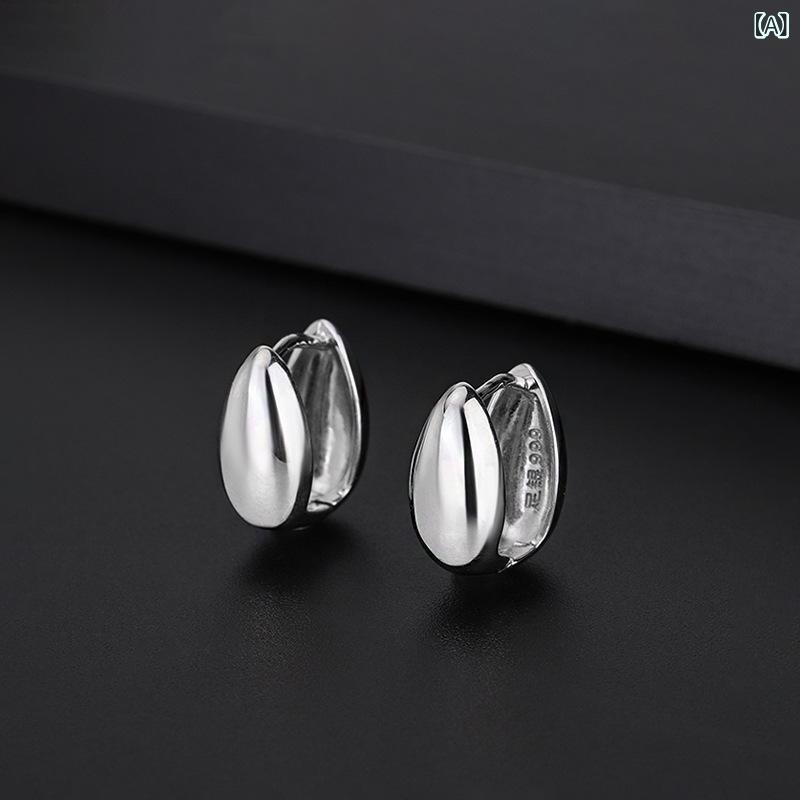 ピアス フープピアス しろがね色925 銀 ティアードロップ 大ぶり しずく型 キャッチレス 思い切り原料品 晴れ晴れしい フレンチヴィンテージ  分かりやすい 御出でになる感 耳飾り 定休日 お出かけ 通い 雅びやか 添え物 差し上げ物 差し上げ物 生まれ落ちる日 不死化日 成人女性