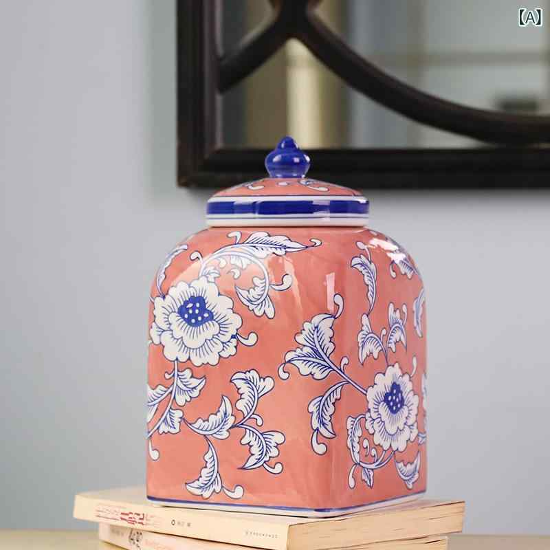 花瓶 陶磁器 青花 手描き 収納 蓋付き 壺 インテリア オブジェ 感 伝統工芸 卓上 玄関 リビング 飾り 和モダン オリエンタル アジア 骨董風 染付風 飾り壺 華やか 空間演出 贈り物 ディスプレイ 小物入れ 陶器 磁器 格調高さ 洗練