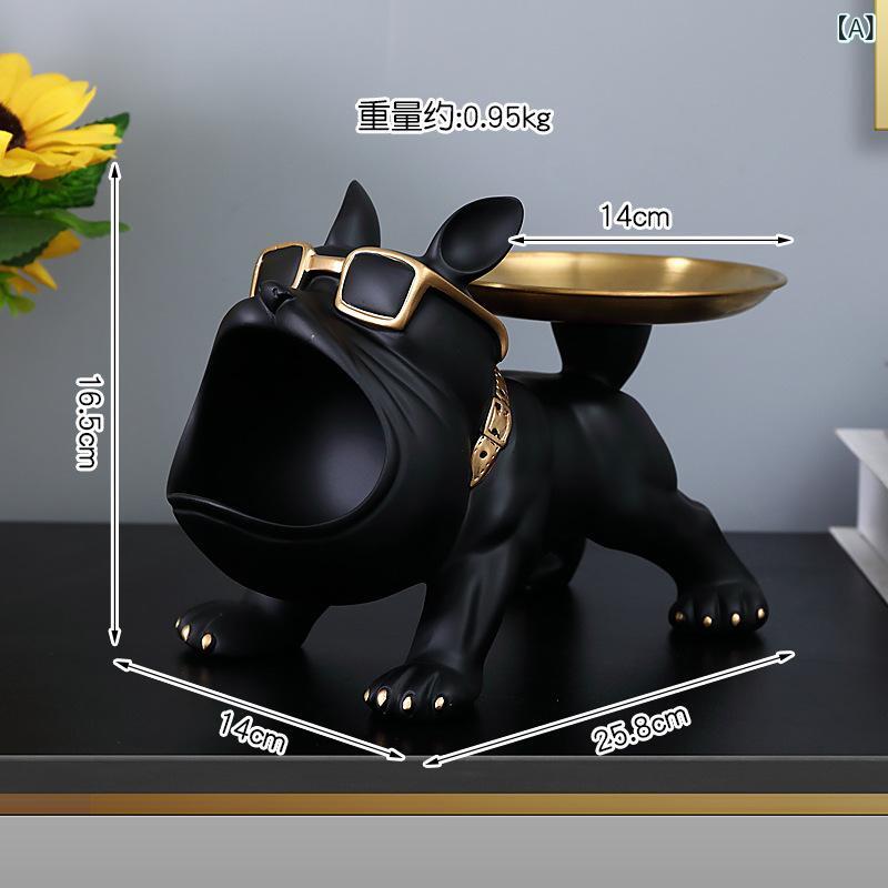 鍵置きトレイ 玄関収納 インテリア 犬モチーフ ブルドッグ 小物入れ 置物 高級感 忘れ物防止 モダン アクセサリートレー デスク周り 玄関先 整理整頓 スタイリッシュ 卓上収納 印鑑置き 鍵ホルダー リビング 飾り オブジェ コンパクト 省スペ