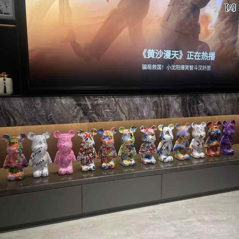 置物 クマ オブジェ フィギュア インテリア雑貨 モダン 彫像 高級感 リビング 玄関 飾り テレビ台 卓上 デスク 空間演出 樹脂製 アート インテリア家具 部屋作り 引越し祝い 贈り物 模様替え ディスプレイ 存在感 重厚感 装飾用 内装 ｜やすらぎマーケット