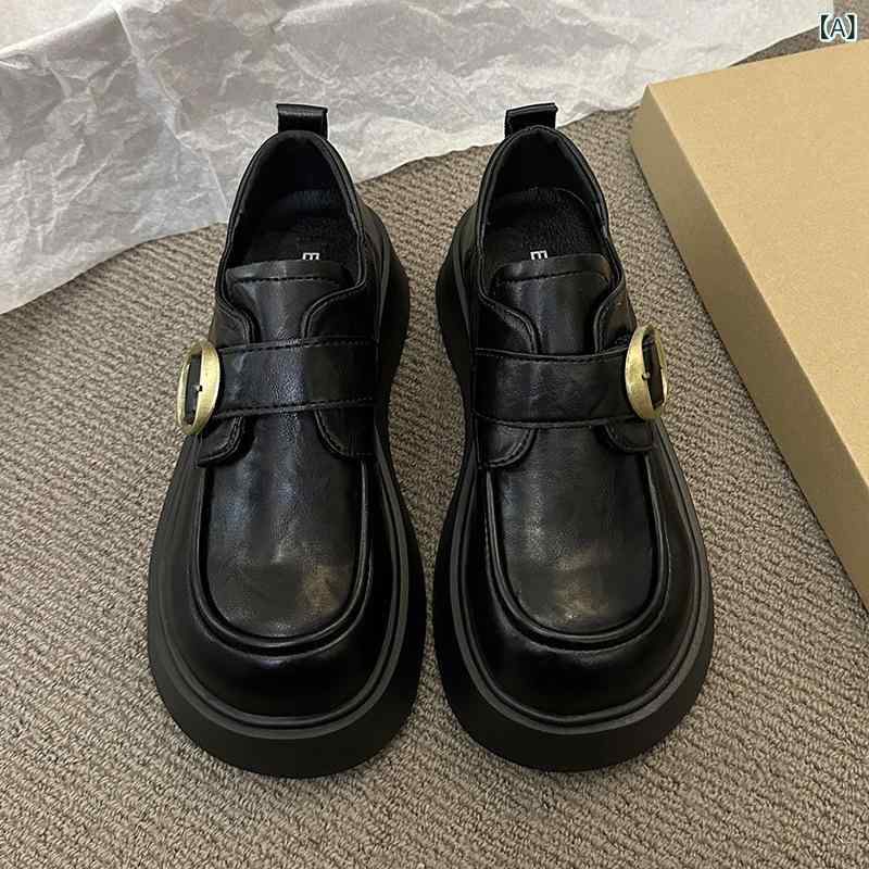 厚底ローファー レディース パンプス 黒 スクエアトゥ 5cmヒール 疲れにくい 美脚効果 チャンキーヒール クッションインソール 屈曲性 安定感 スリッポン 通学 通勤 オフィスカジュアル 冠婚葬祭 マニッシュ トラッドスタイル スムース エナメル 撥 5,317円