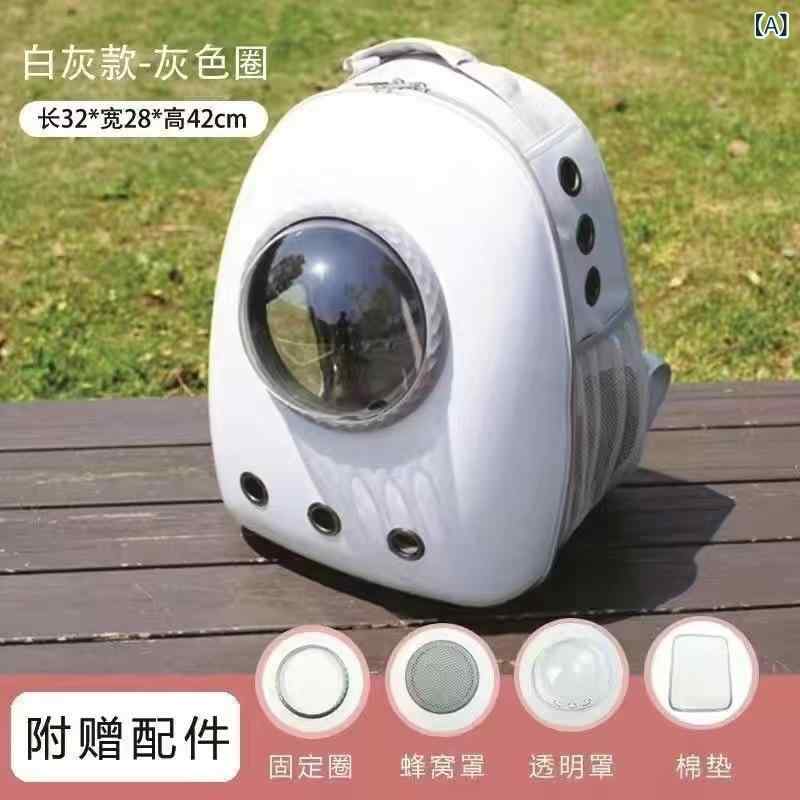 ペットキャリーバッグ 猫 小型犬 宇宙船 リュック 大容量 透明 通気性 軽量 外出 旅行 散歩 避難 ペット用品 キャリーリュック バックパック 災害 病院 窓付き 丈夫 お出かけ ペットバッグ メッシュ 蒸れにくい 安定