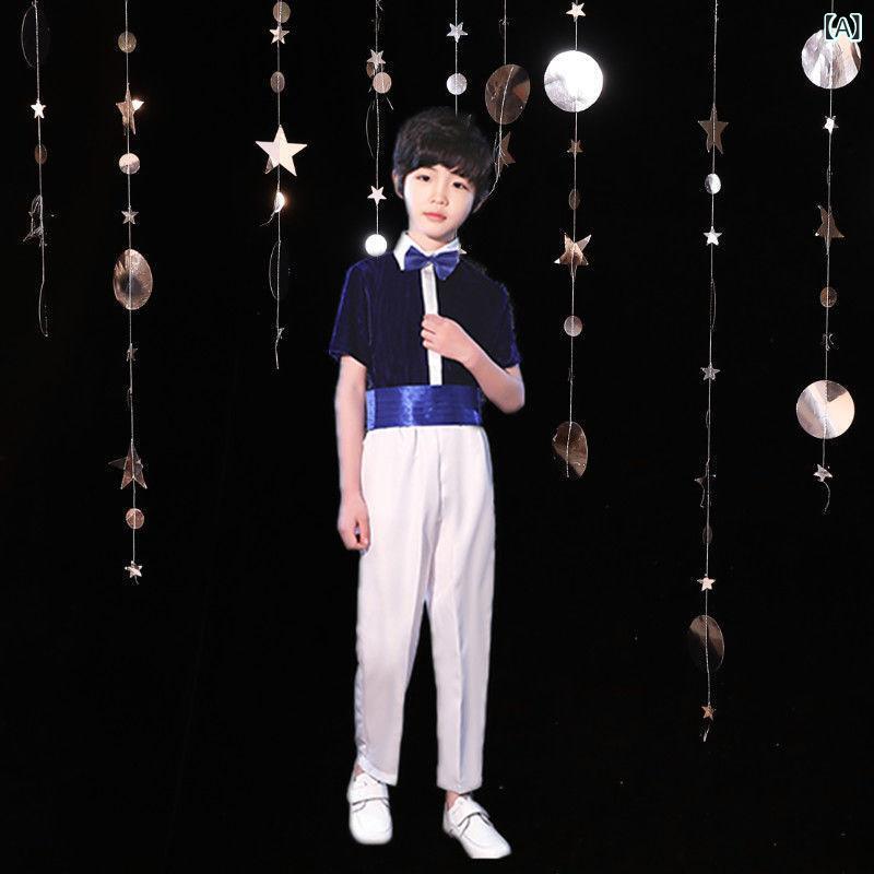 キッズドレス 女の子 発表会 ピアノ 結婚式 ジュニア フォーマルワンピース チュールスカート フラワーガール セレモニー 入園式卒園式入学式用 合唱コンクール舞台衣装 ステージパフォーマンスドレス