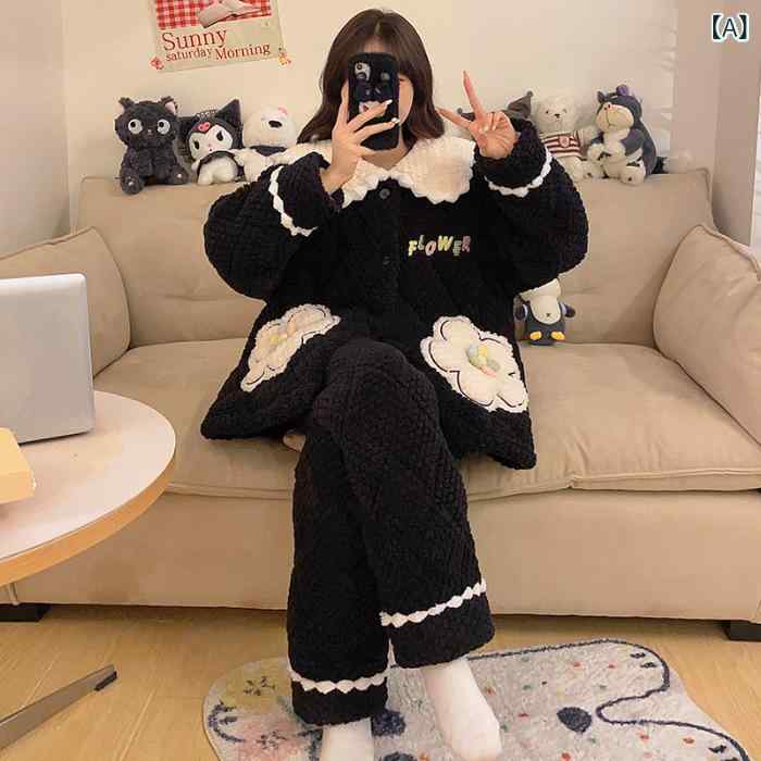 パジャマ レディース 冬 もこもこ お部屋お召しもの 上下仕掛ける 裏起毛 中綿 キルティング 朦々たる 三層 サンゴマイヤー お部屋着 ナイト爵お召しもの 長袖 防寒 冷ややかさ打つ手 愛くるしげ 今めかしい 保温 あったか 差し上げ物 差し上げ物