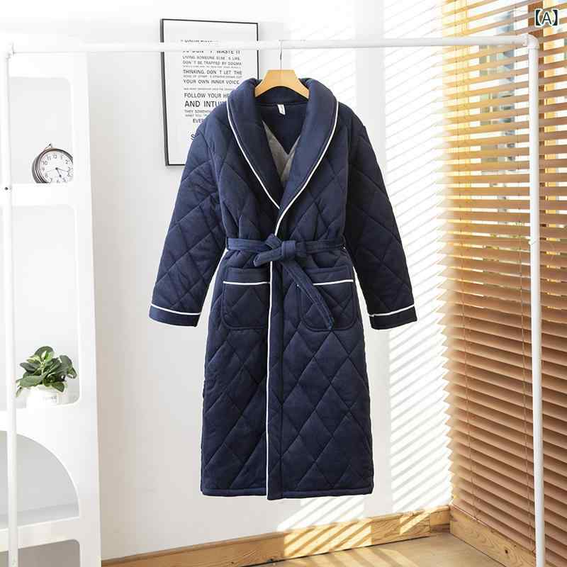 お部屋お召しもの レディース パジャマ 化粧着 着るブランケット モコモコ 生あたたかい 朦々たる 裏起毛 三層社会システム 中綿 キルティング 冬用 防寒 お部屋着 綿ネル ナイト爵お召しもの ロング丈 羽織り 前食い違い 保温性 寒さ打つ手 差し上げ物 差し上げ物 快眠 静電気押しとどめる