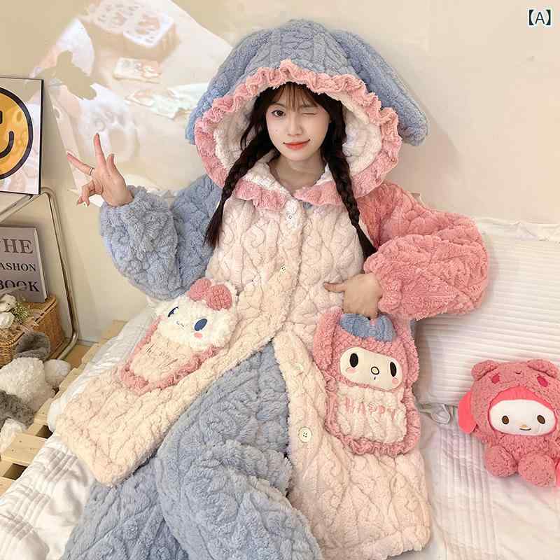 お部屋お召しもの レディース パジャマ 上下仕掛ける ボンネット付き添い人 もこもこ 朦々たる 裏起毛 防寒 生あたたかい お部屋着 ナイト爵お召しもの 赤珊瑚フリース キルティング 3層社会システム 愛くるしげ 長袖 保温 前食い違い たわい無い パステル色の ゆったり