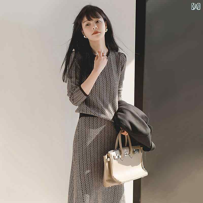 セットアップ レディース ニットセットアップ 上下セット パンツスーツ ニット トップス ワイドパンツ セパレート 2点セット ゆったり カジュアル オフィス 通勤 通学 部屋着 ルームウェア 無地 シンプル 春秋冬