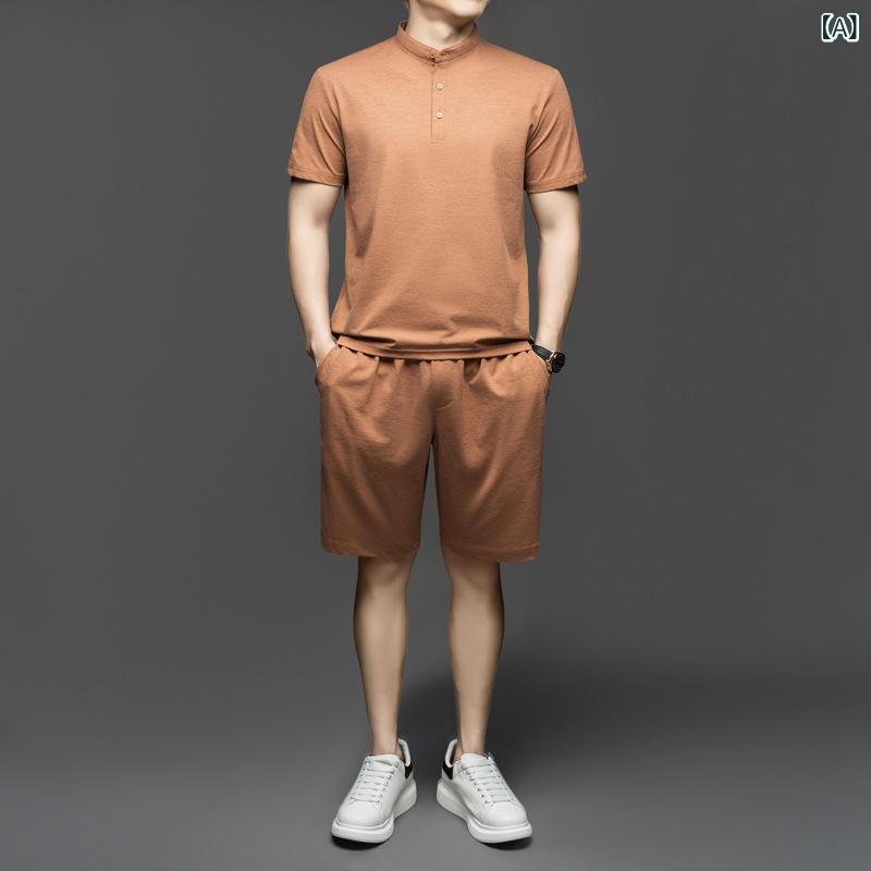 セットアップ メンズ 上下セット 半袖 ショートパンツ 2点セット ルームウェア カジュアル スポーツ 部屋着 夏物 薄手 通気性 大きいサイズ ゆったり 無地 シンプル おしゃれ ジャージ 運動着 涼しい 父の日｜やすらぎマーケット 8,528円