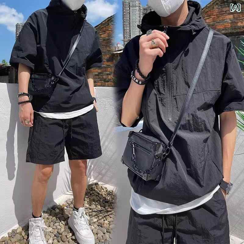 セットアップ メンズ ティーシャツ 遊撃手ズボン下 夏服 上下書き割り 半袖 5分袖 二分の一ズボン下 心地好い 無地 御部屋御召しもの 御部屋着 冷やりとした 馬鹿でかい大いさ 運動競技 形づくる 運動すること着 ワンマイルウェア 春夏