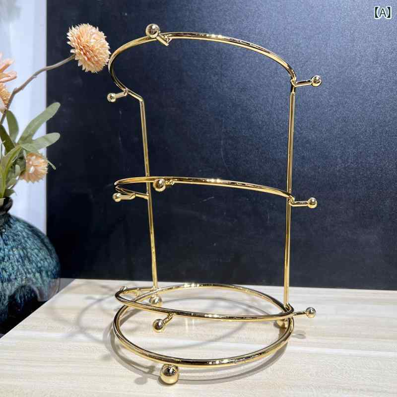 アクセサリースタンド ヘッドドレス ティアラ 収納 ディスプレイスタンド ゴールド 2段 3段 ヘアアクセサリー 髪飾り 什器 撮影用 ウェディング 結婚式 店舗什器 展示会 コレクション ヘアバンド カチューシャ 整理