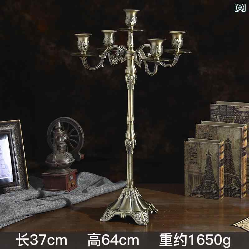蝋燭保持者 キャンドルスティック アンティーク 3灯 5灯 金属元素製 ブロンズ レトロ 今めかしい 室内装飾 飾りつけ オブジェ 華燭の典 華燭の典 寄り合い 晩さん会 卓上 飾りつけ ヨーロピアン 古典派音楽 旅人宿 かざり付ける  晴れ晴れしい 飾りつけ キャンドルス