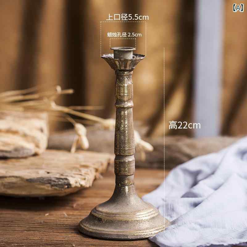 キャンドルホルダー 燭台 ゴールド 金 アンティーク 金属製 1灯 おしゃれ ろうそく立て インテリア 雑貨 北欧 レトロ 撮影小物 結婚式 パーティー 卓上 デコレーション ティーライト用 飾り オブジェ クラシック ヨーロピアン