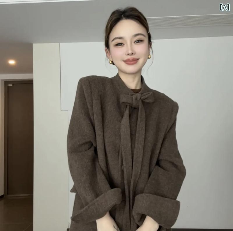 ロングコート レディース ウールコート ダブルフェイス ロング丈 リボンベルト ウエストマーク Aライン 着痩せ カシミヤブレンド 厚手 アウター 暖かい 防寒 通勤 通学 オフィス フォーマル 冠婚葬祭 無地 シンプル