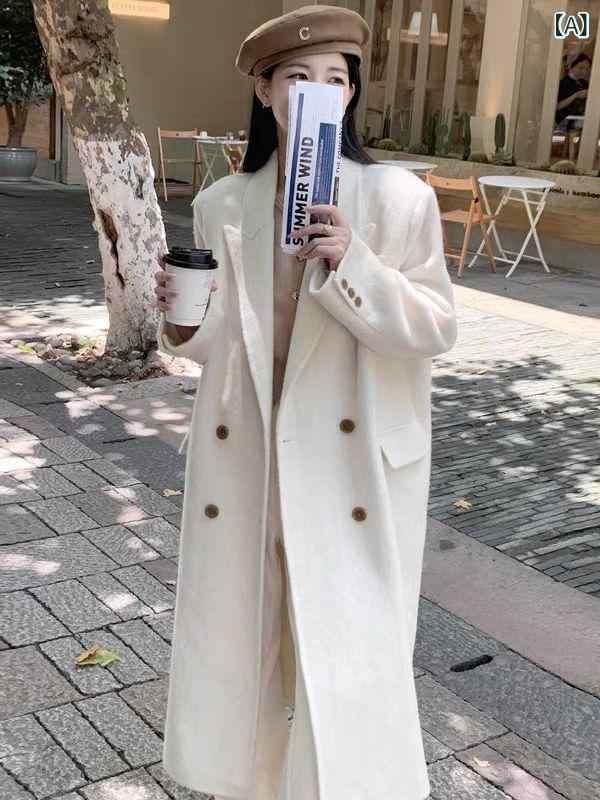 ロングコート レディース ウール チェスターコート ロング丈 マキシ丈 オーバーサイズ 無地 厚手 テーラード 襟付き ゆったり アウター ジャケット 防寒 暖かい 通勤 通学 カジュアル シンプル 裏地 冬 レトロ|やすらぎマーケット