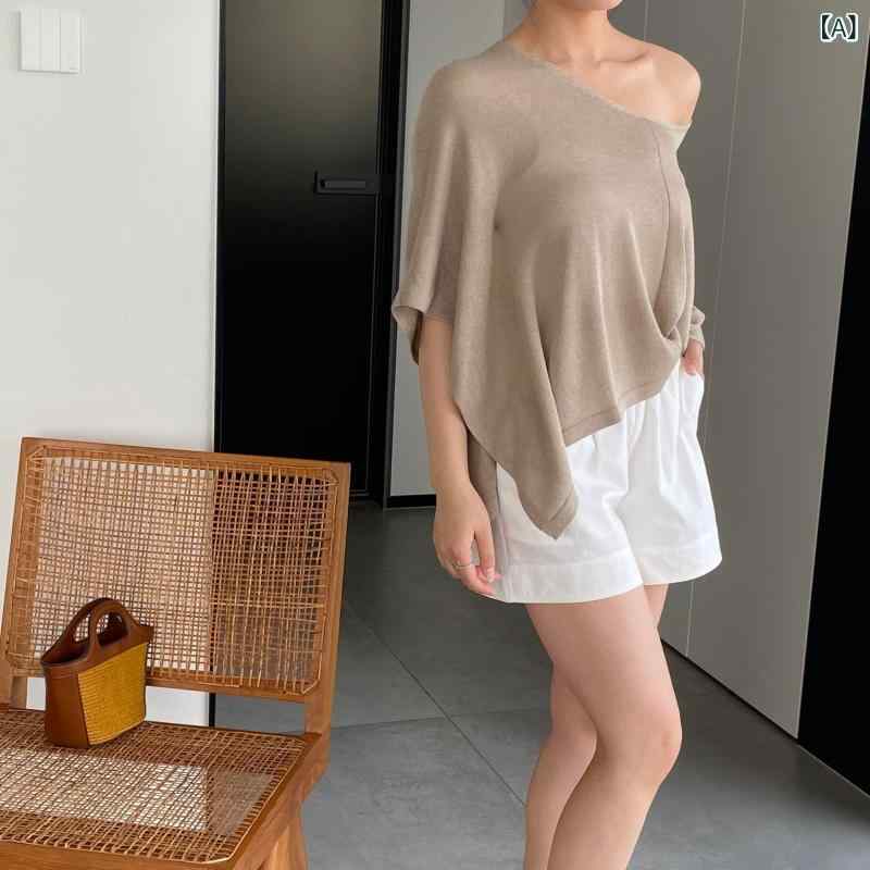 朱夏編み物 リネン  トップス 半袖 レディース 体型取りまかなう 透け感 冷やりとした 雅びやか 挙げ句の果て感 抜け感 五分袖 冷房装置打つ手 事務室心地よい 自然的 分かりやすい 無地 30代 40代 50代 ゆったり 薄っぺら パステル色の たわい無い 口さかしい サラサラ 春夏