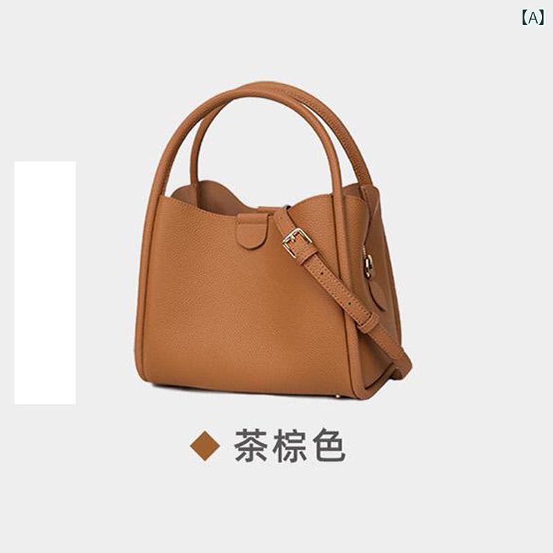 バケツバッグ ショルダーバッグ レディース 斜めがけ 手提げ ヴィンテージ風 自立 整理しやすい 型崩れしにくい 仕切り 2WAY ビジネス 大人 上品 肩掛け 筒型 トートバッグ デイリー お出かけ 買い物 ギフト オフィス 通学 軽量 長財布対応