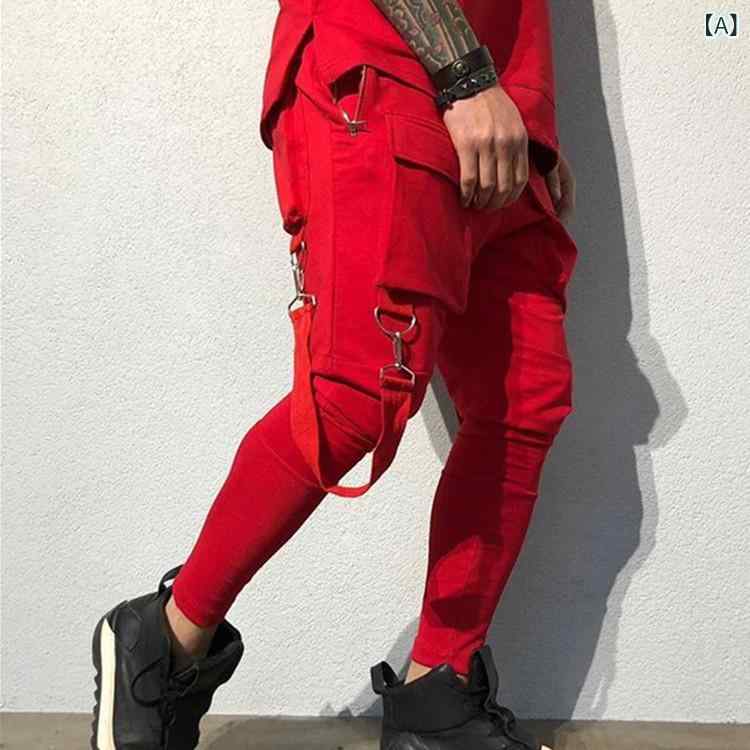 カーゴパンツ メンズ ロングパンツ ワイド ワークパンツ カジュアル ストリート ヒップホップ ズボン ボトムス 大容量ポケット ウエストゴム ミリタリー ゆったり 秋用 作業着 アウトドア ダンス 太め 無地 おしゃれ