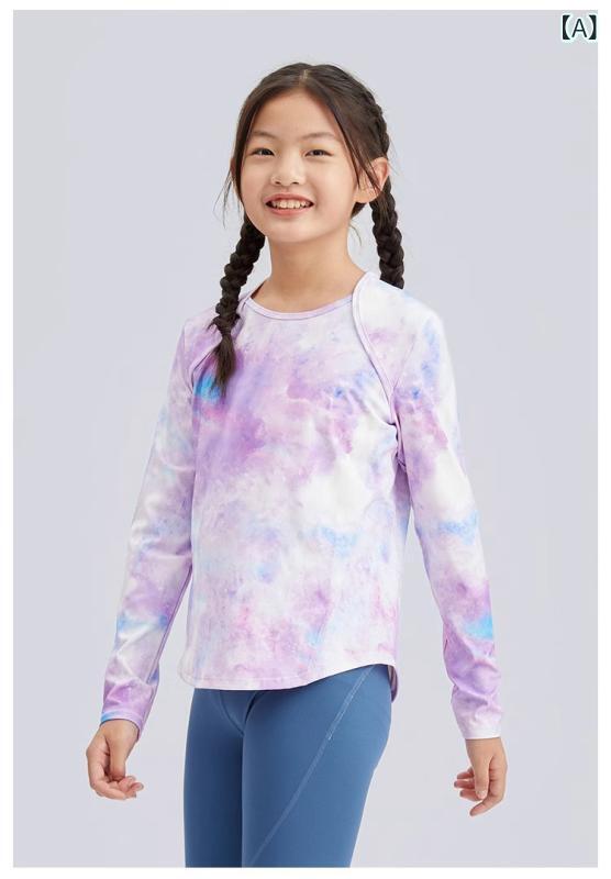 スポーツウェア キッズ 女の子 吸汗速乾素材 裏起毛 長袖Tシャツ ヨガウェア トレーニングウェア コンプレッションウェア 保温 防寒 プリント ストレッチ素材 小学校 中学校 体操服 部活動 ダンス