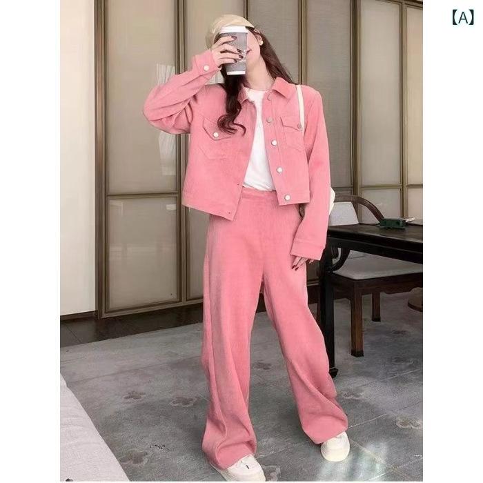 セットアップ レディース 大きいサイズ 2点セット 上下セット スウェット ワイドパンツ ウエストゴム 体型カバー ルームウェア ウォーキング 部屋着 外出着 ワンマイルウェア 動きやすい ストレッチ素材 パジャマ代わり ジョギング 無地 普段使い 着回