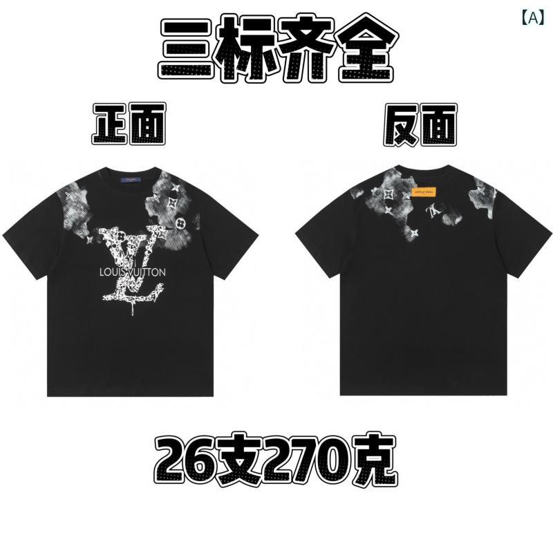 Tシャツ レディース 半袖 綿100% オーバーサイズ クルーネック プリント ロゴ ティーシャツ コットン 春夏 夏服 カジュアル トップス カットソー ビッグシルエット 柔らかい 通気性 吸汗 速乾 シンプル