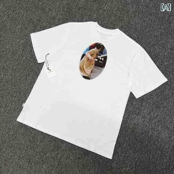 Tシャツ レディース メンズ 半袖 トップス クルーネック 綿 コットン ストリート アメカジ カジュアル グラフィック 落書き ロゴ プリント ベースボール 春夏 秋 ビッグシルエット レトロ 5,063円